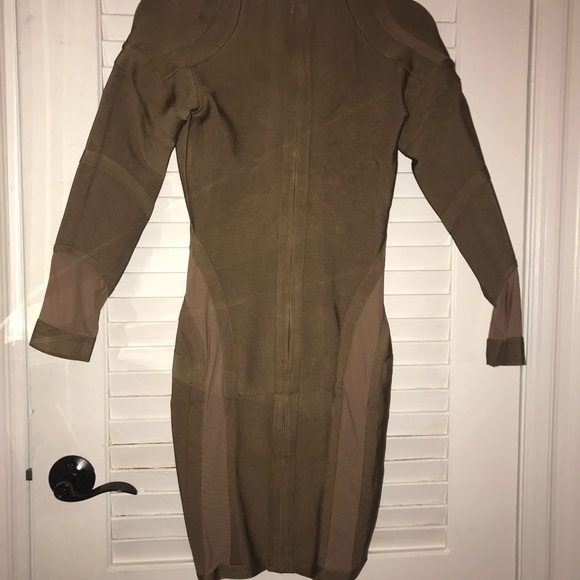 HOUSEOFCB ‘Rosliza' Taupe Mini Bandage Dress - Picture 4 of 4